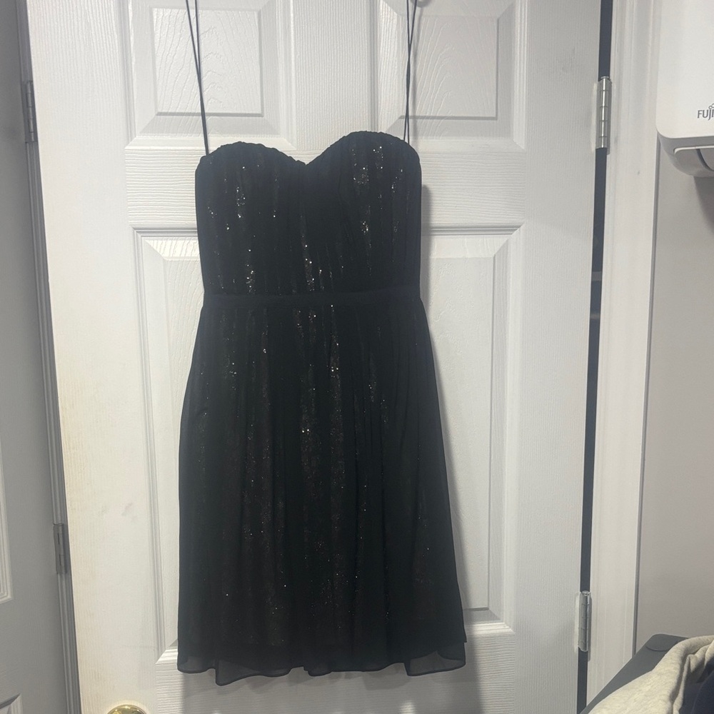 Erin Elegant Black Strapless Dress